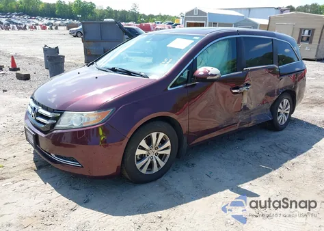 2014 Honda Odyssey Ex-L from USA, damaged, VIN 5FNRL5H64EB076088